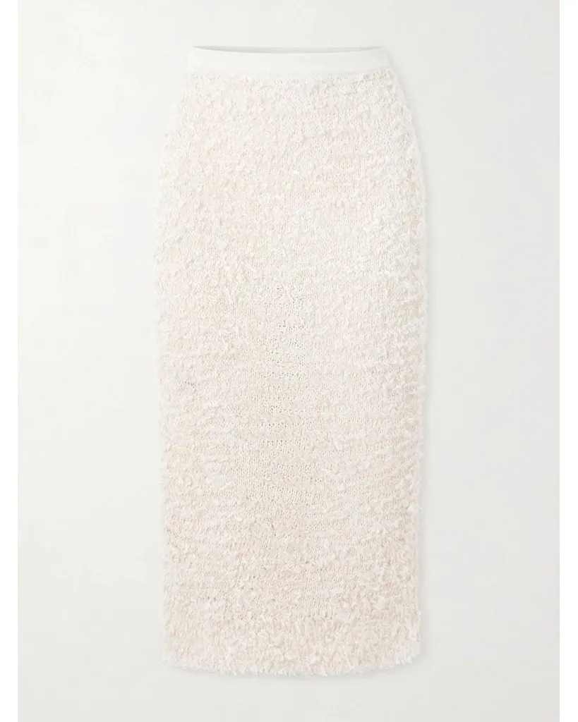 카이트 (KHAITE) 아델라 부클 미디 스커트 아이보리 (Adela Bouclé Midi Skirt)
