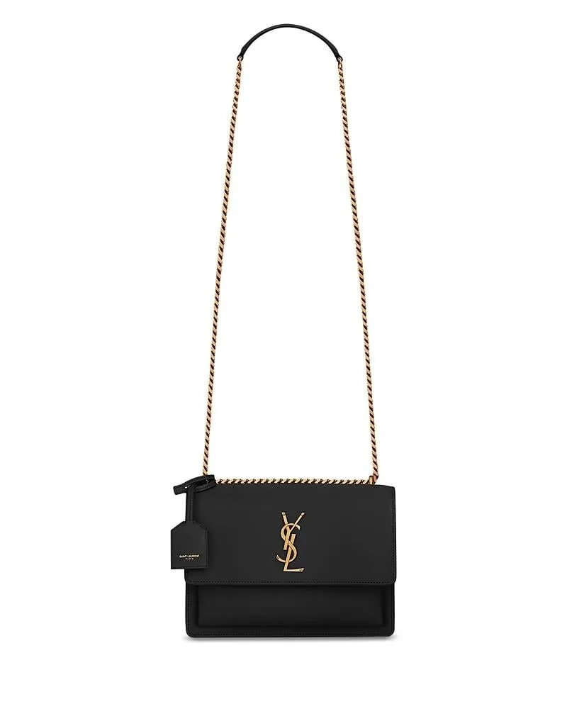 생로랑 (Saint Laurent) 선셋 미디움 체인 백 인 스무스 레더 블랙 (442906D420W1000)
