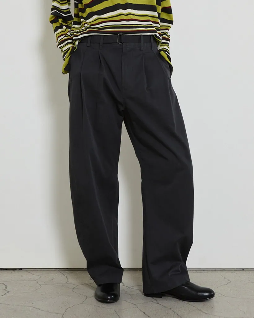 디앤드퀘스천 (THE END QUESTION) Chino belt pants / DARK GRAY