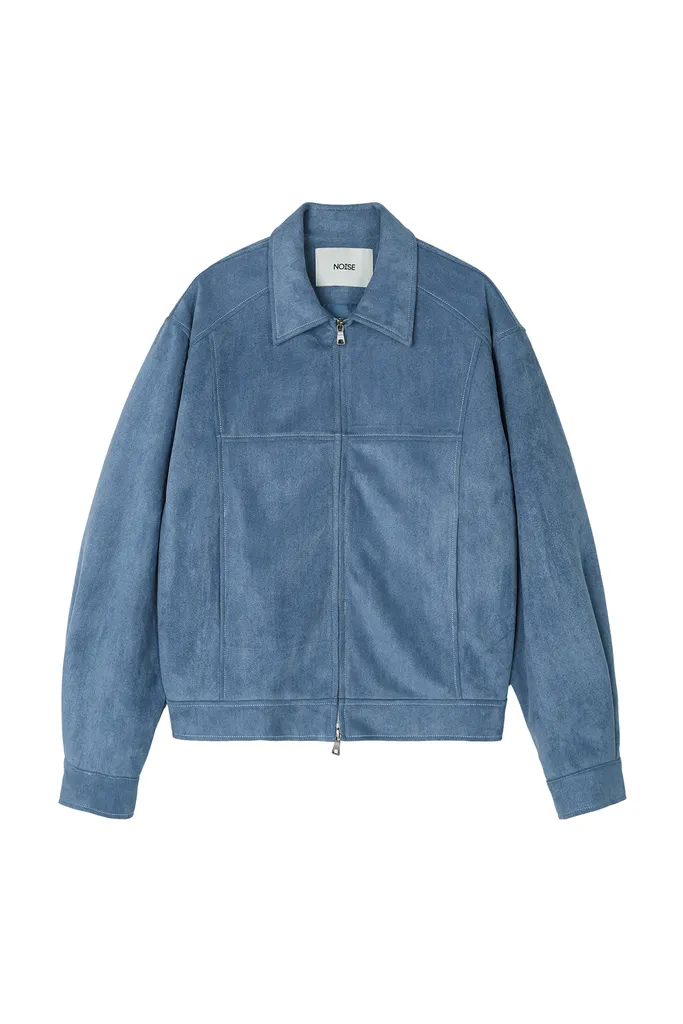 노이즈 (NOISE) SYNTHETIC SUADE 2-WAY SINGLE JACKET - BLUE