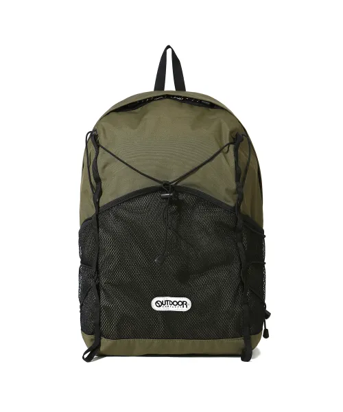 143304 Mesh pocket backpack (KHAKI)