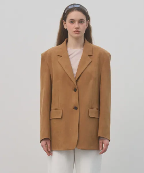 CLASSIC SUEDE JACKET - CAMEL