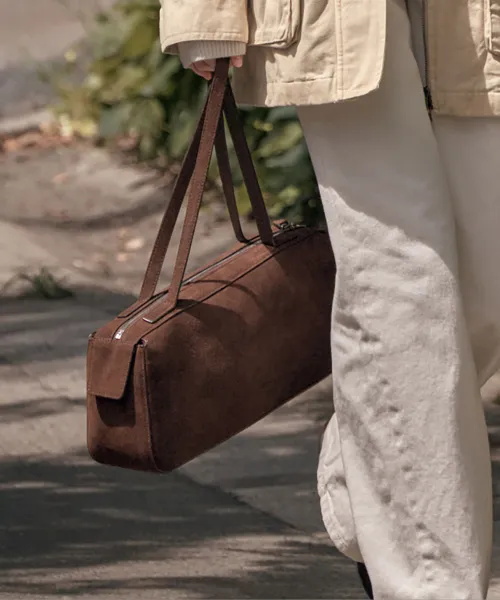 시야쥬 (SIYAZU) SIAC3086 Suede Keel Bag_Brown