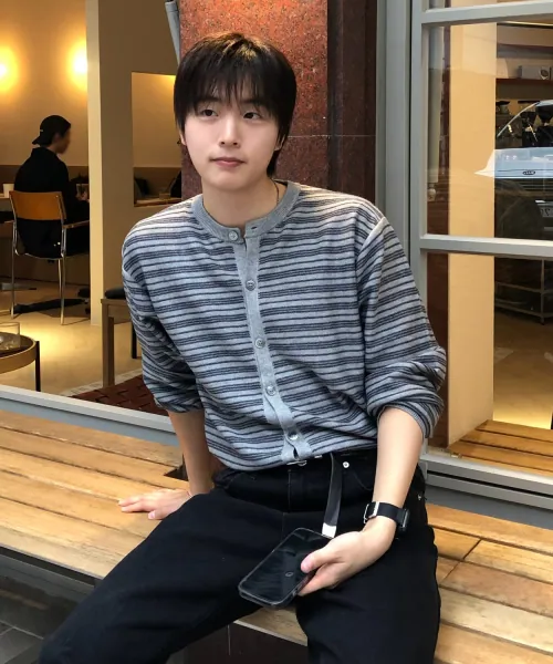 르아르 (LEIRE) 에브리데이 라운드 니트 가디건 [그레이ST]