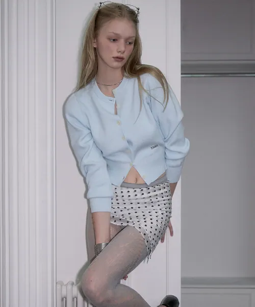Soft Nut Button Cardigan [Sky Blue]
