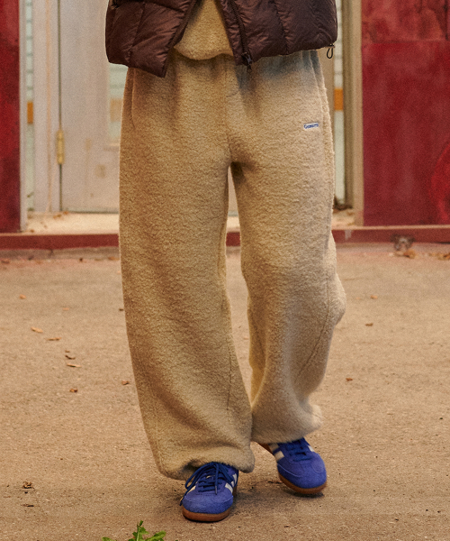 그린버터 (GREEN BUTTER) Teddy Wool Pants (Sand Beige)