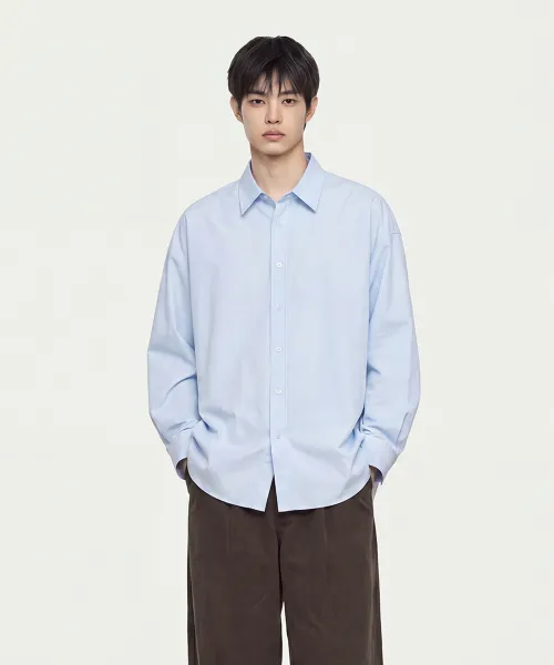 오버핏 옥스포드 셔츠 [스카이 블루]