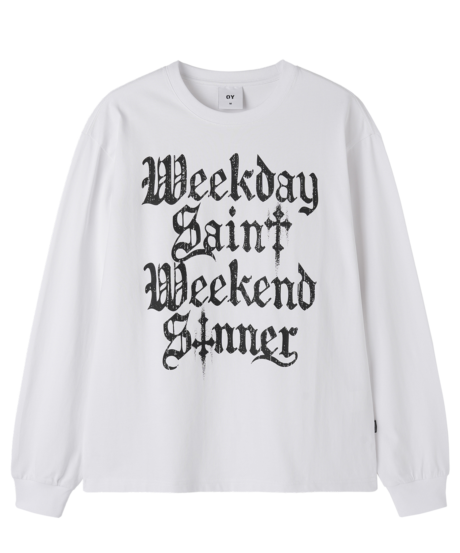 오와이 (OY) CONFESSIONS L/S TEE - WHITE (OYBFS1TE006WH)
