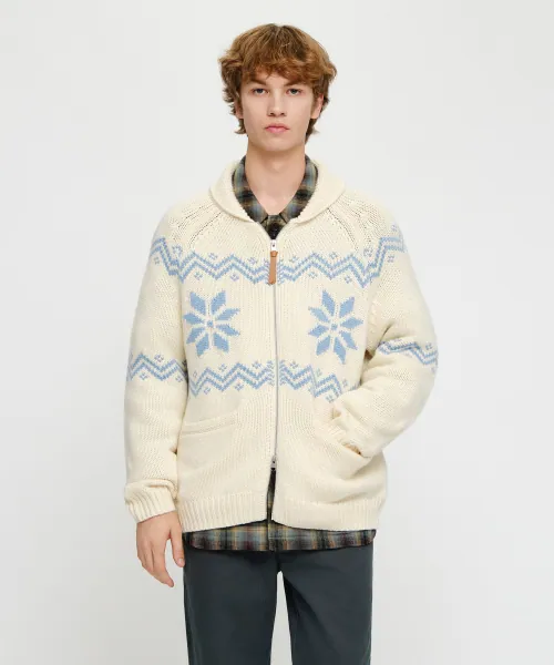 NORDIC COWICHAN CARDIGAN ivory