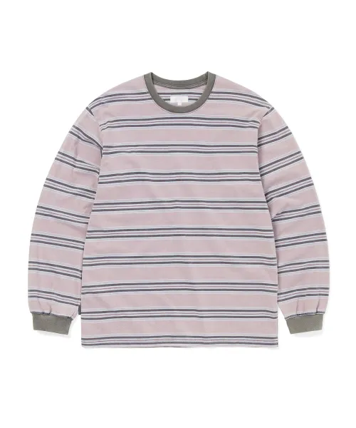 디스이즈네버댓 (thisisneverthat) Striped L/S Tee Purple
