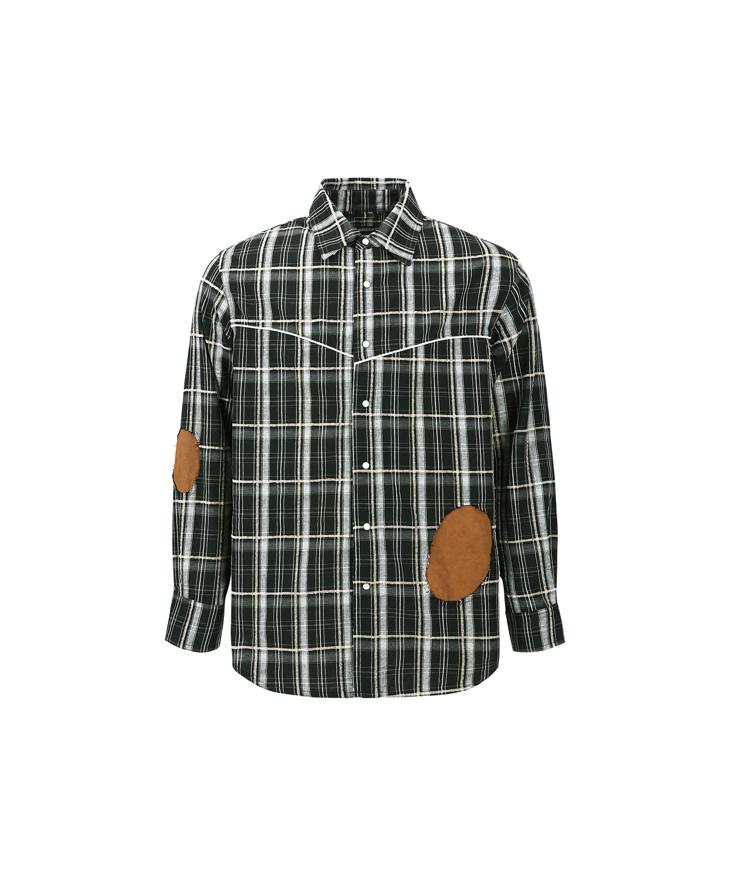 앤더슨벨 (ANDERSSON BELL) 노아 패치 체크 셔츠 atb1238m (BLACK)