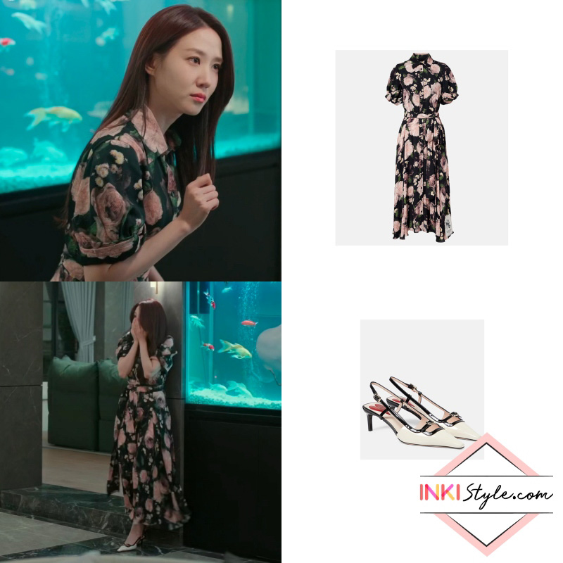 Erdem Floral Belted Shirt Dress