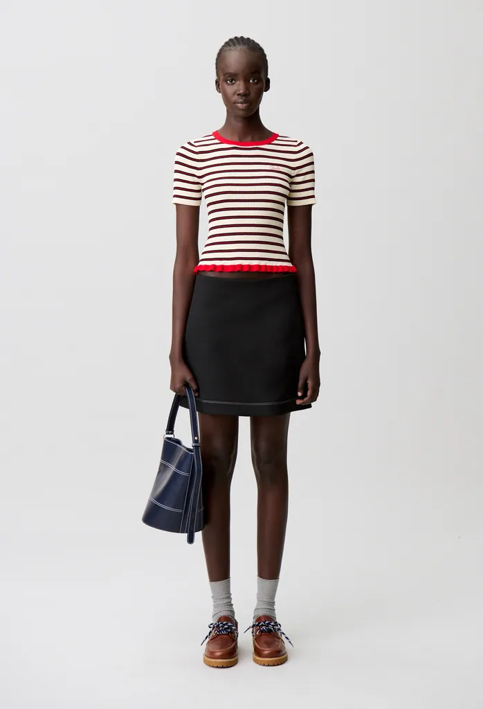 끌로디피에로 (Claudie Pierlot) Monicool Tricolour Striped T-shirt (CFPTO01068_K001)