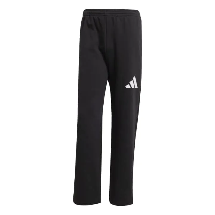 아디다스 (adidas) 에센셜 와이드 레그 3바 로고 팬츠 Black/White
