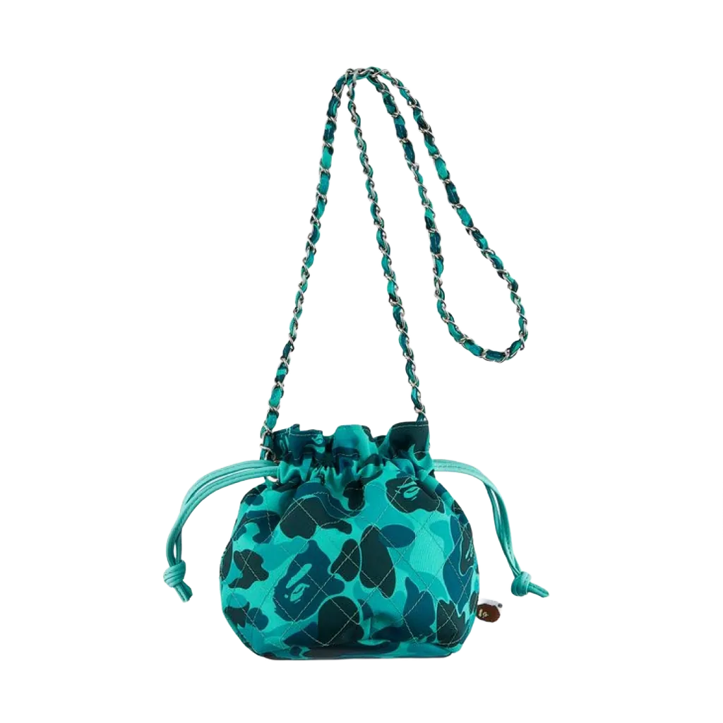세인트마이클 (SAINT Mxxxxxx) x BAPE Chain Snap Bag Blue Camo 24SS (YS8-0000-C35)