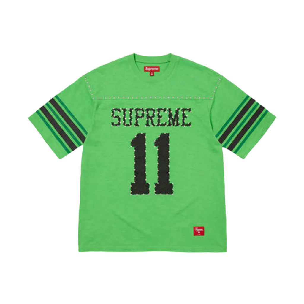슈프림 (Supreme) Studded S/S Football Top Green - 26SS