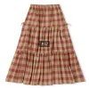 프리터 (FRITUR) Ruffle Maxi Skirt Red F244SK01