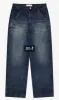 언지미크 (UNGIMMICK) Bias Straight Denim Pants - Deep Blue