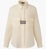코디너리 (CORDINARY) Structured big pocket shirt - Cream