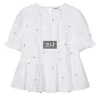 보카바카 (VOCAVACA) Tiered A-Line Shirring Blouse VC2533BL417M WHITE