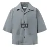 아모멘토 (AMOMENTO) POCKET HALF SHIRTS Grey