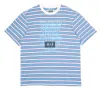 ERTR WW Stripe Border 1/2 T-Shirt Skyblue/White