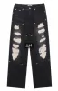 캑터스도넛마켓 (CACTUS DONUT MARKET) CARPENTER WIDE DENIM - BLACK