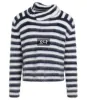 자크뮈스 (JACQUEMUS) Le Pull Marina Blue and White Sweater