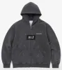 디스이즈네버댓 (thisisneverthat) Indigo Dyed Zip Up Hoodie Black