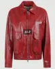 럭키슈에뜨 (LUCKY CHOUETTE) Fake Leather Collar Jumper (red)