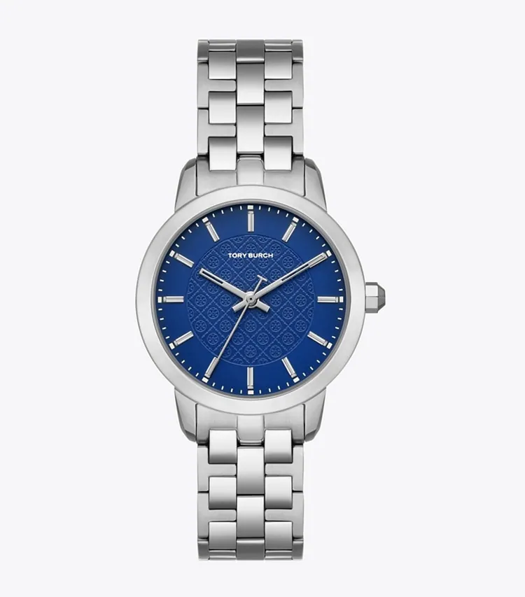 토리버치 (TORY BURCH) TBW1058 T 모노그램 워치 블루/실버