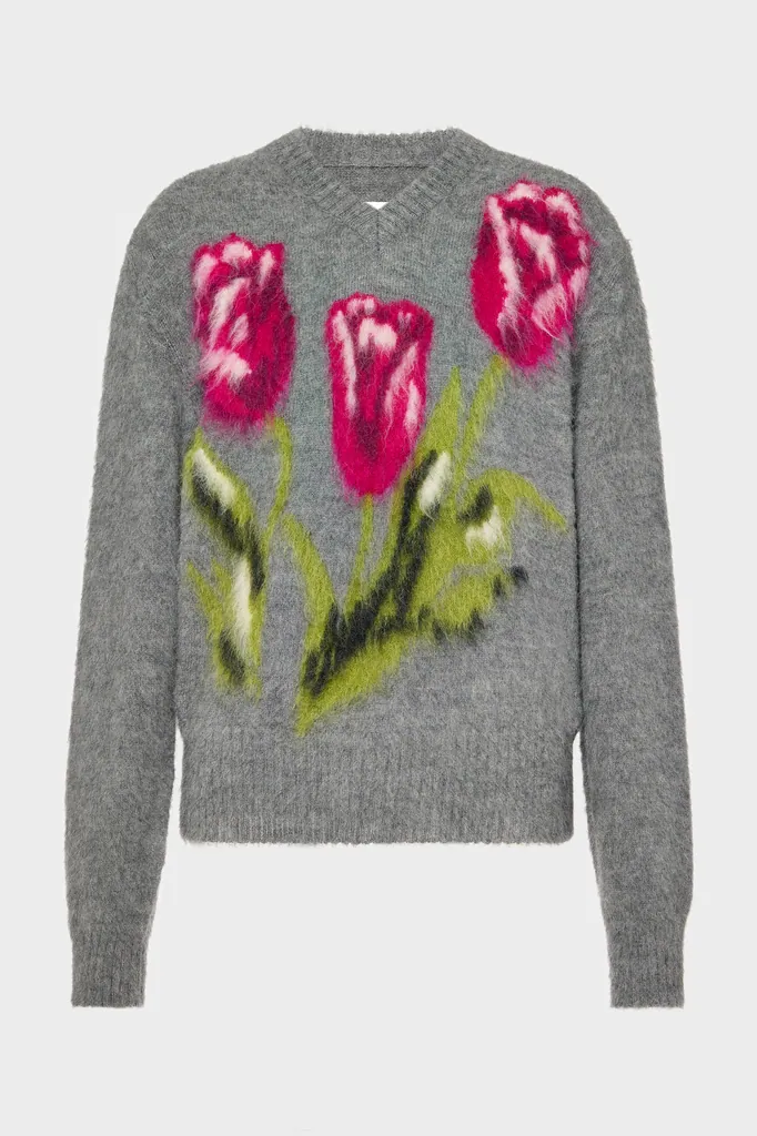 메종 마르지엘라 (Maison Margiela) 플라워 울 스웨터 (S51HN0013M13322001J)